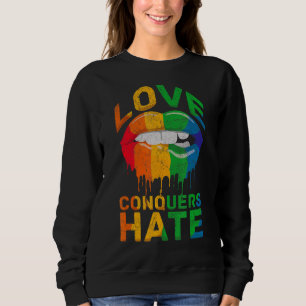 Lesbisk Pride Lgbt Gay Bisexual Women Kärlek Hate T Shirt