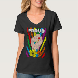 Lesbisk Pride Lgbt Proud Fist Gay Bisexual Women T Shirt