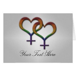 Lesbisk Pride Regnbåge Female Gender Symboler Hälsningskort