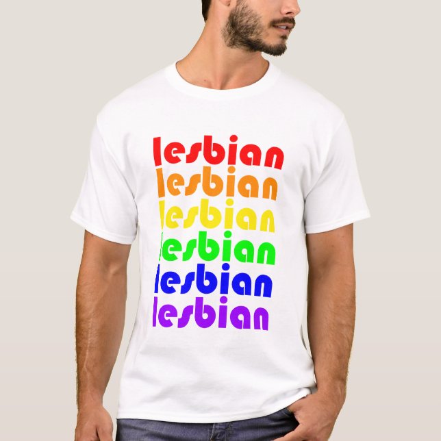 Lesbisk pride t shirt (Framsida)