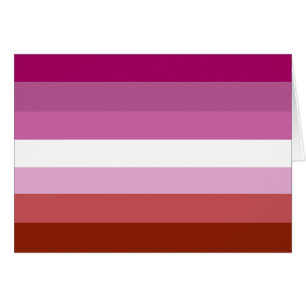Lesbisk prideflagga hälsningskort