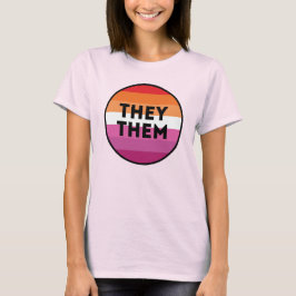 Lesbisk Pronomen Pride T-Shirt