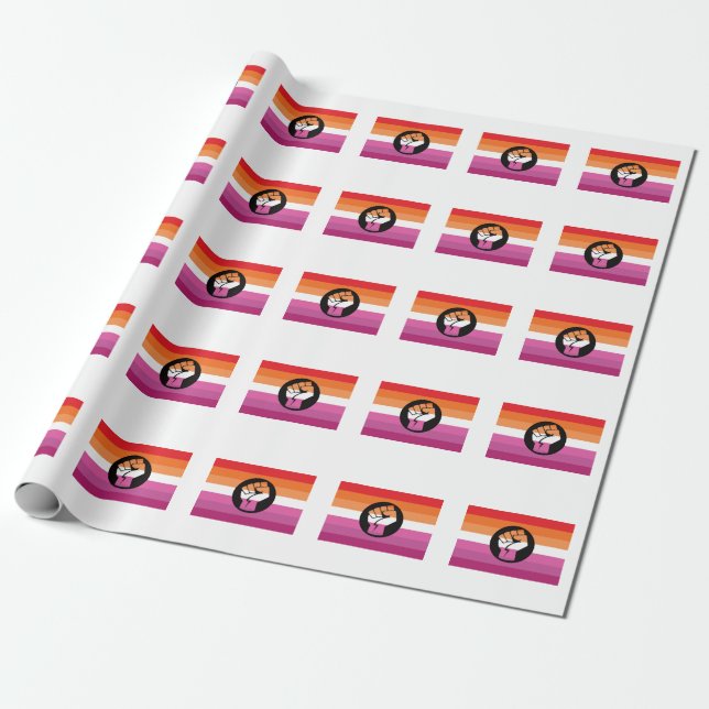Lesbisk protestflagga presentpapper (Utrullad)