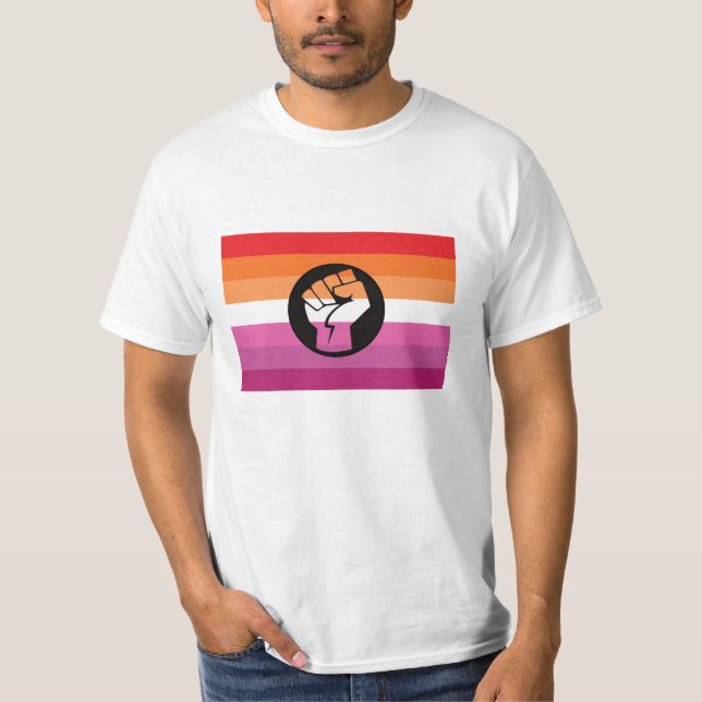 Lesbisk protestflagga t shirt (Framsida)