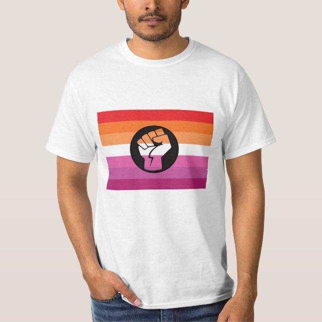 Lesbisk protestflagga t shirt (Framsida)