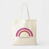 Lesbisk Rainbow Rosa Pride Flagga Monogram