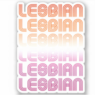 Lesbisk Retro Mönsterdesign Klistermärken