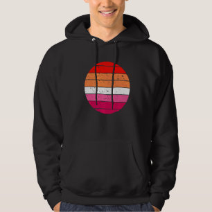 Lesbisk Retro Sunset Gay and Lesbisk Pride LGbt Ga Hoodie