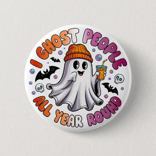 Lesbisk Rolig Halloween – Jag Spökar Folk Knapp