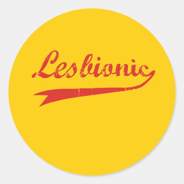 Lesbisk Runt Klistermärke (Framsida)