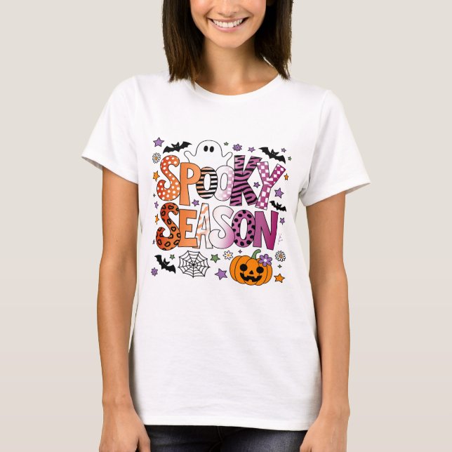 Lesbisk Skräck säsong Halloween T Shirt (Framsida)