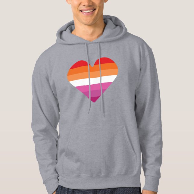 Lesbisk solnedgång solnedgång hoodie (Framsida)