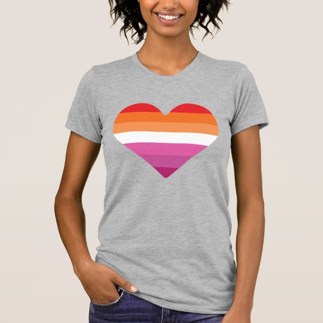 Lesbisk solnedgång solnedgång t shirt (Framsida)