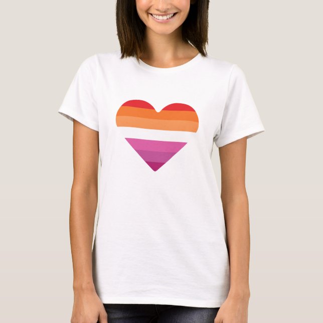 Lesbisk solnedgång solnedgång t shirt (Framsida)