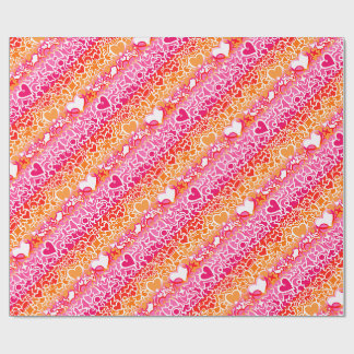 Lesbisk Solset Pride Squiggle Presentpapper