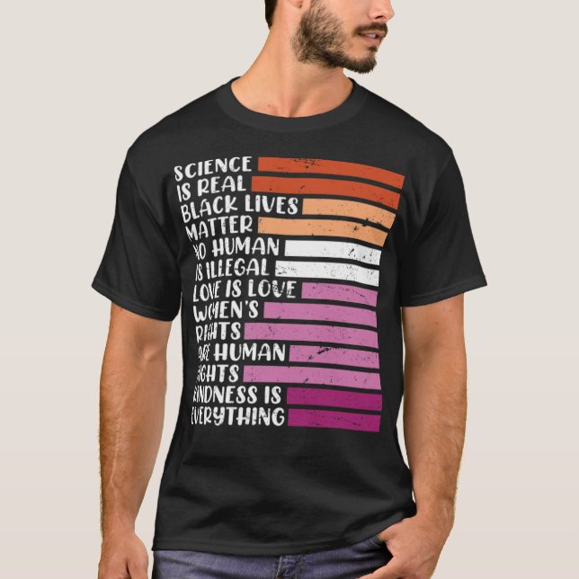 Lesbisk som säger Lesbisk-Pridet LGBT-Pride T Shirt (Framsida)