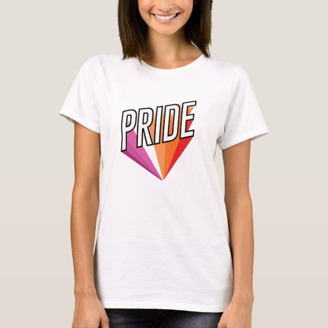Lesbisk stolthet exploderar t shirt (Framsida)