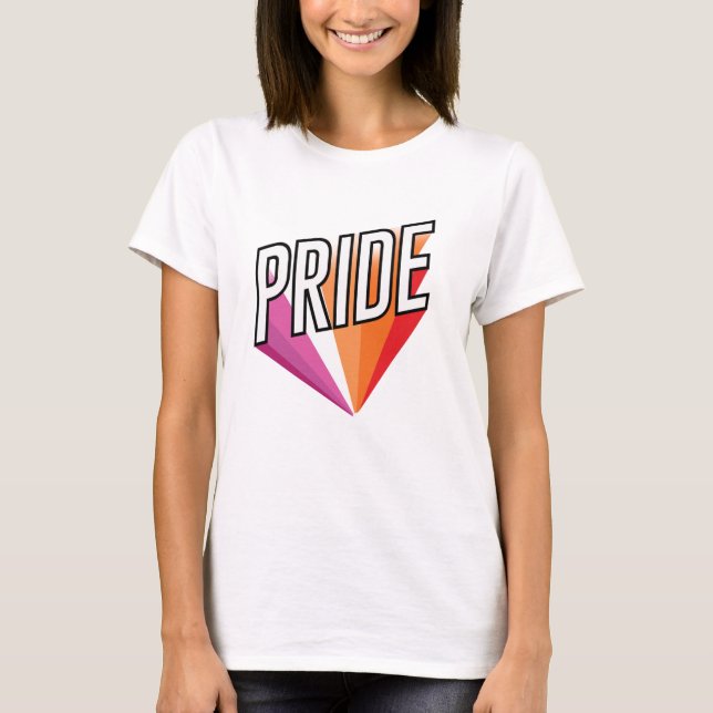 Lesbisk stolthet exploderar t shirt (Framsida)