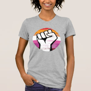 Lesbisk stolthet knytnäve cirkeltryck t shirt