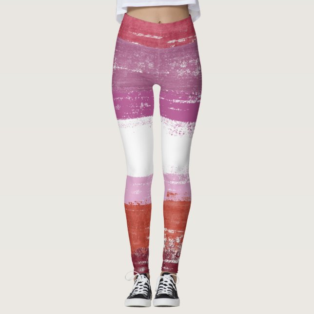 Lesbisk stolthet Måla Leggings (Framsida)