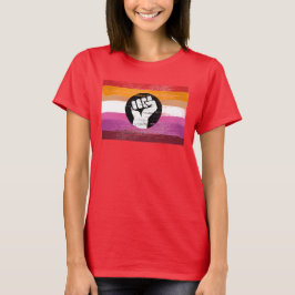 Lesbisk stolthet motståndsflagga T-shirt