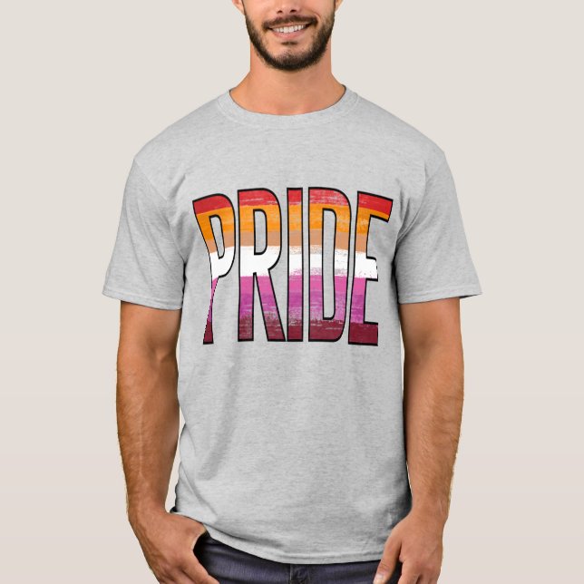 Lesbisk stolthet ord t shirt (Framsida)