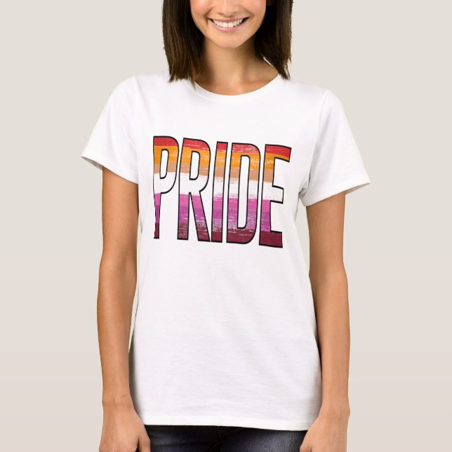 Lesbisk stolthet ord t shirt (Framsida)