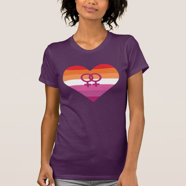 Lesbisk stolthet T-shirt (Framsida)
