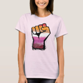 Lesbisk stolthets knytnäve t-shirt
