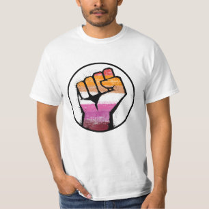 Lesbisk stolthetsfistknut t shirt