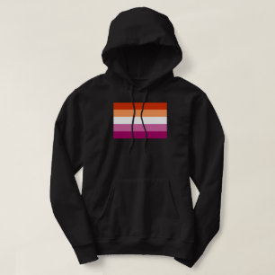 Lesbisk stolthetsflagga (5 ränder) hoodie
