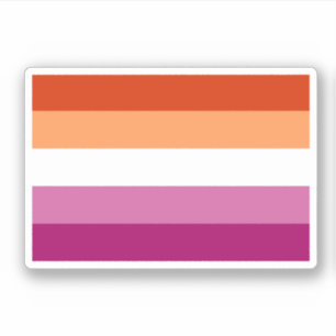 Lesbisk stolthetsflagga (5 ränder) klistermärken