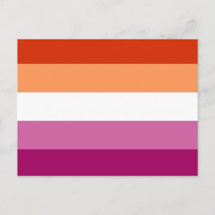 Lesbisk stolthetsflagga (5 ränder) vykort