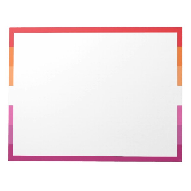 Lesbisk stolthetsflagga anteckningsblock (Framsida)
