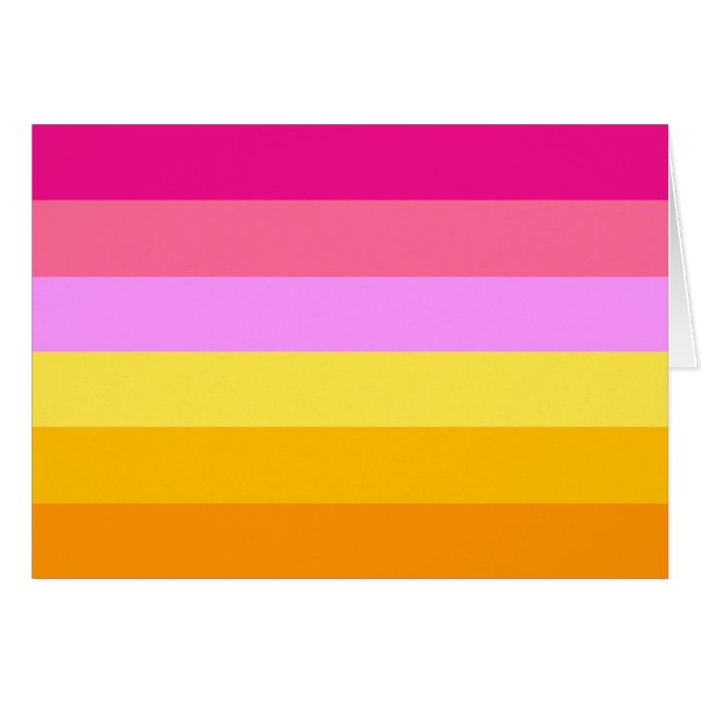 Lesbisk stolthetsflagga (Gryning) Hälsningskort (Framsidan Horizontal)