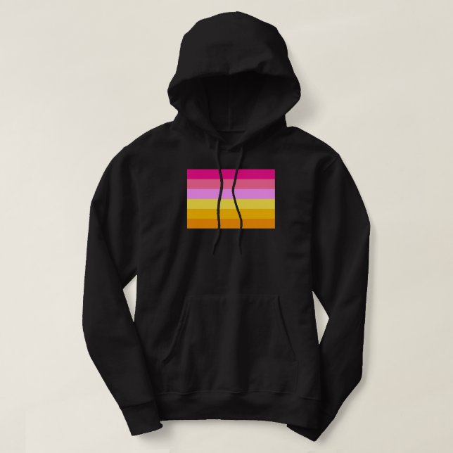 Lesbisk stolthetsflagga (Gryning) Hoodie (Design framsida)