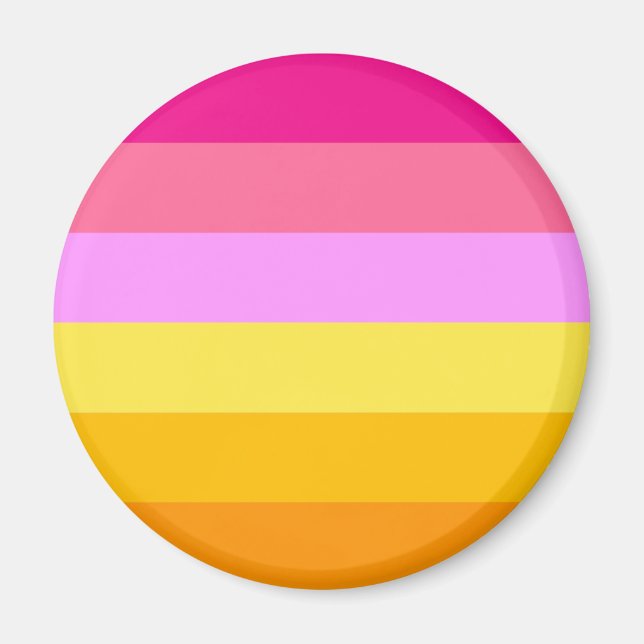 Lesbisk stolthetsflagga (Gryning) Magnet (Framsidan)