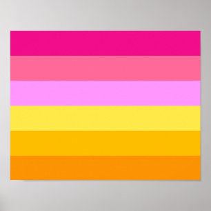 Lesbisk stolthetsflagga (Gryning) Poster