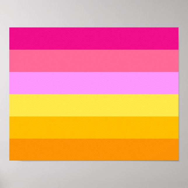 Lesbisk stolthetsflagga (Gryning) Poster (Framsidan)