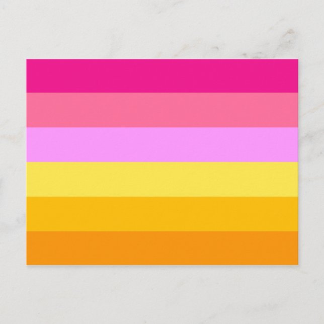 Lesbisk stolthetsflagga (Gryning) Vykort (Framsida)