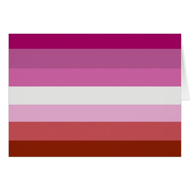 Lesbisk stolthetsflagga hälsningskort (Framsidan Horizontal)