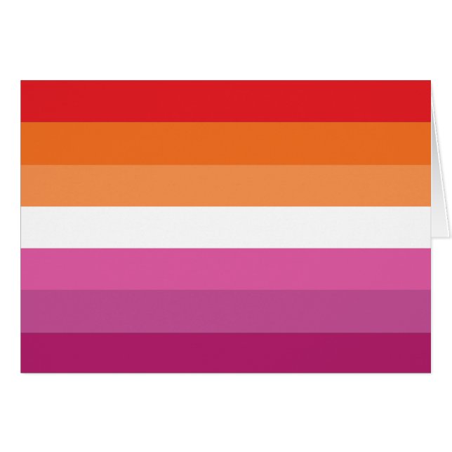 Lesbisk stolthetsflagga hälsningskort (Framsidan Horizontal)