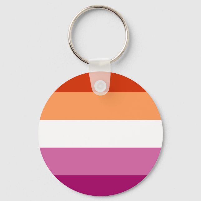 Lesbisk stolthetsflagga HBTQ Nyckelring (Framsida)