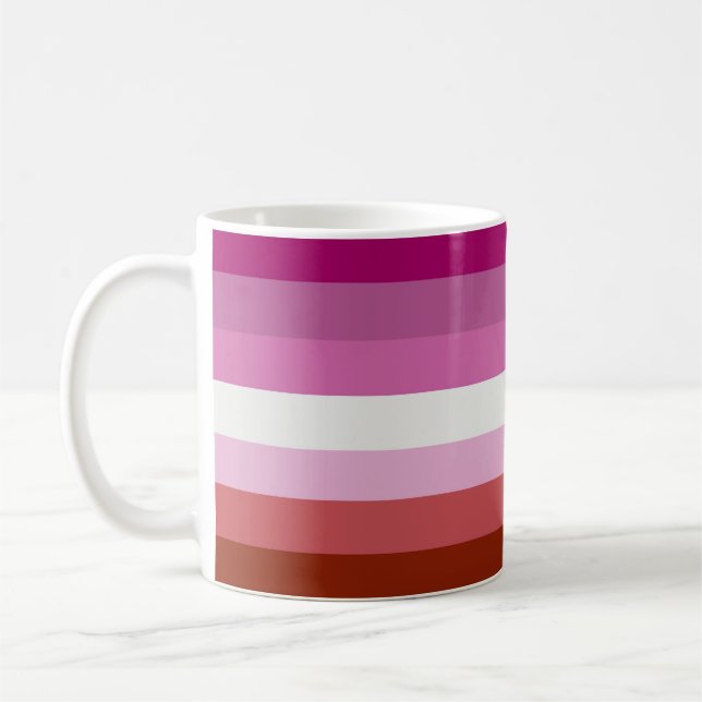 Lesbisk stolthetsflagga kaffemugg (Vänster)
