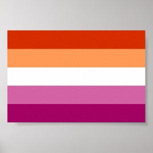 Lesbisk stolthetsflagga LGBTQ Poster