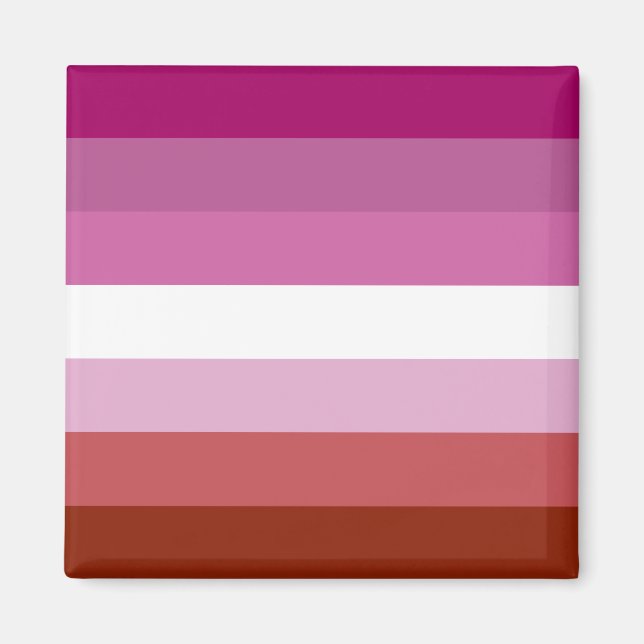 Lesbisk stolthetsflagga magnet (Framsidan)