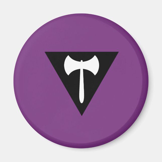 Lesbisk stolthetsflagga magnet (Framsidan)