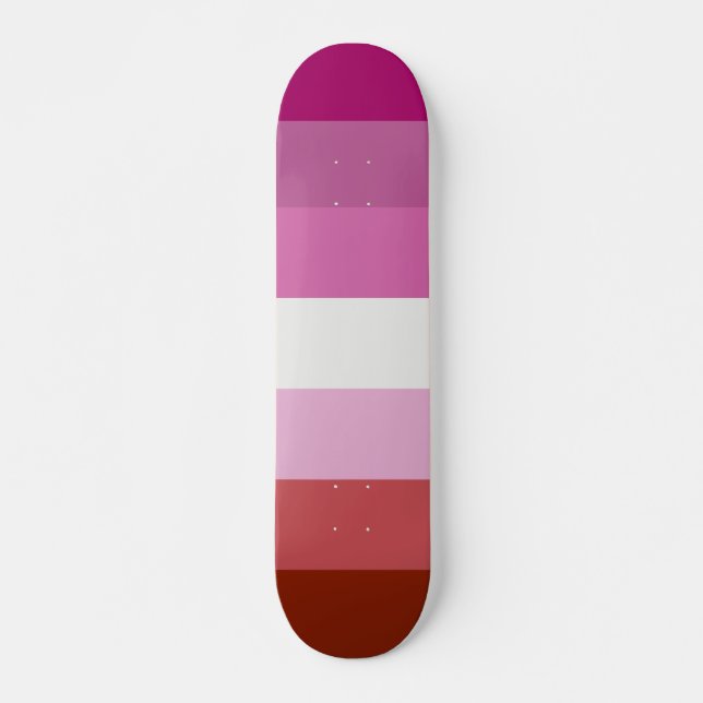 Lesbisk stolthetsflagga mini skateboard bräda 18,5 cm (Framsida)