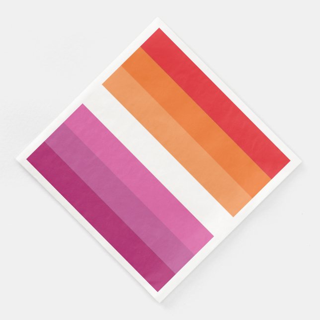 Lesbisk stolthetsflagga pappersservett (Hörn)
