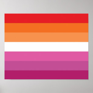 Lesbisk stolthetsflagga poster